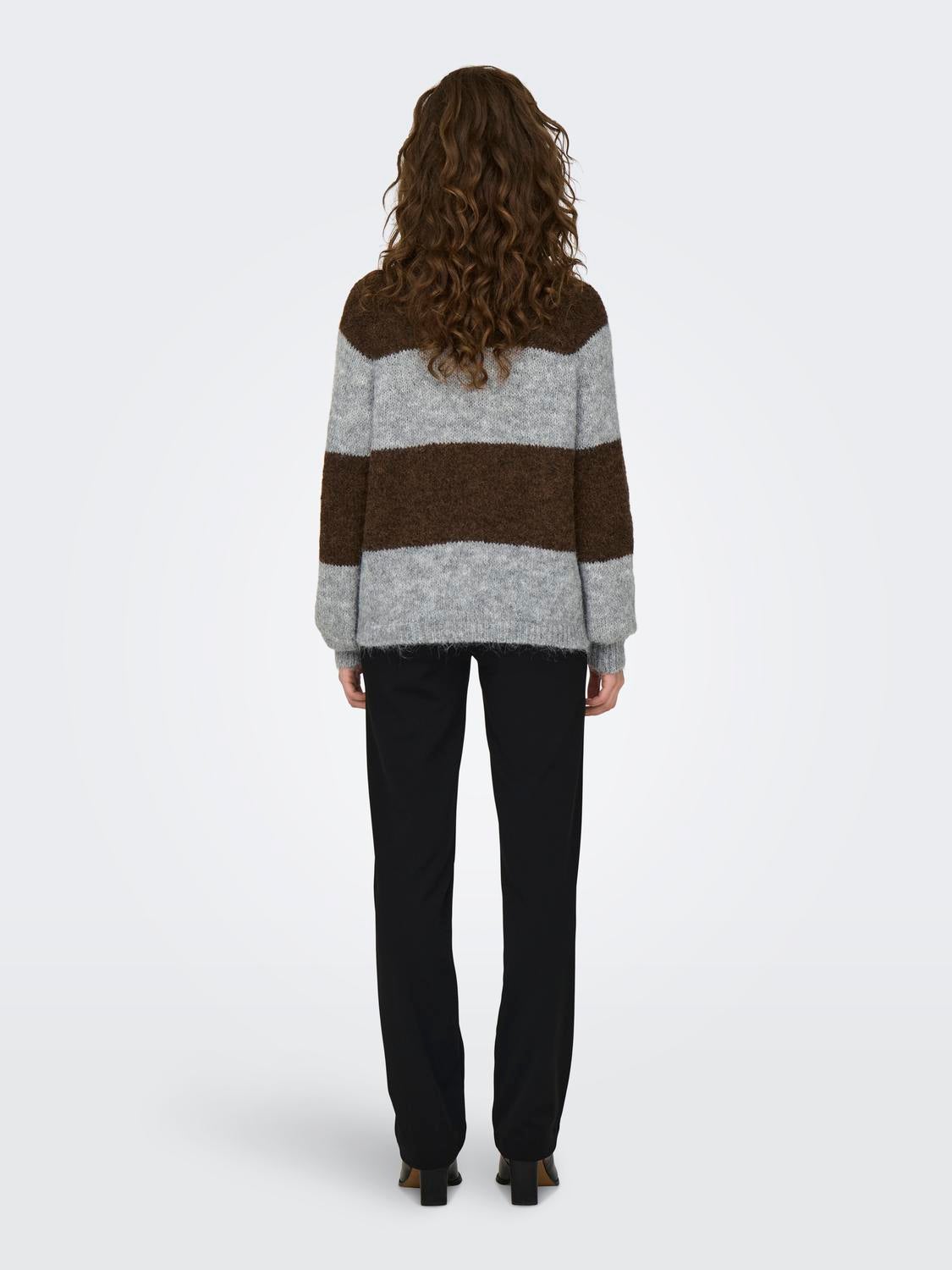 JDYZOEY Strickpullover Light Grey Melange
