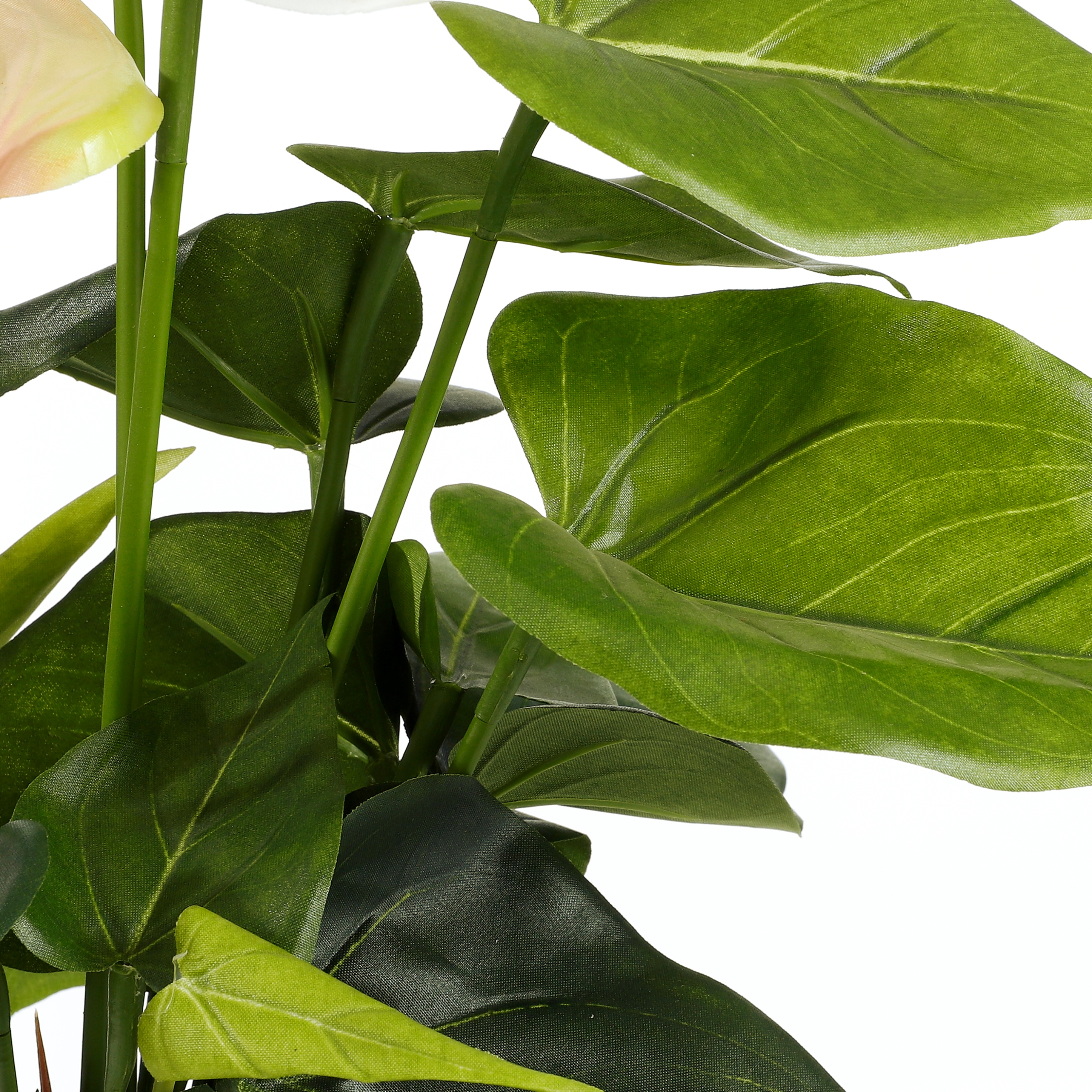 Mica decorations - anthurium artificielle rose clair en pot h40