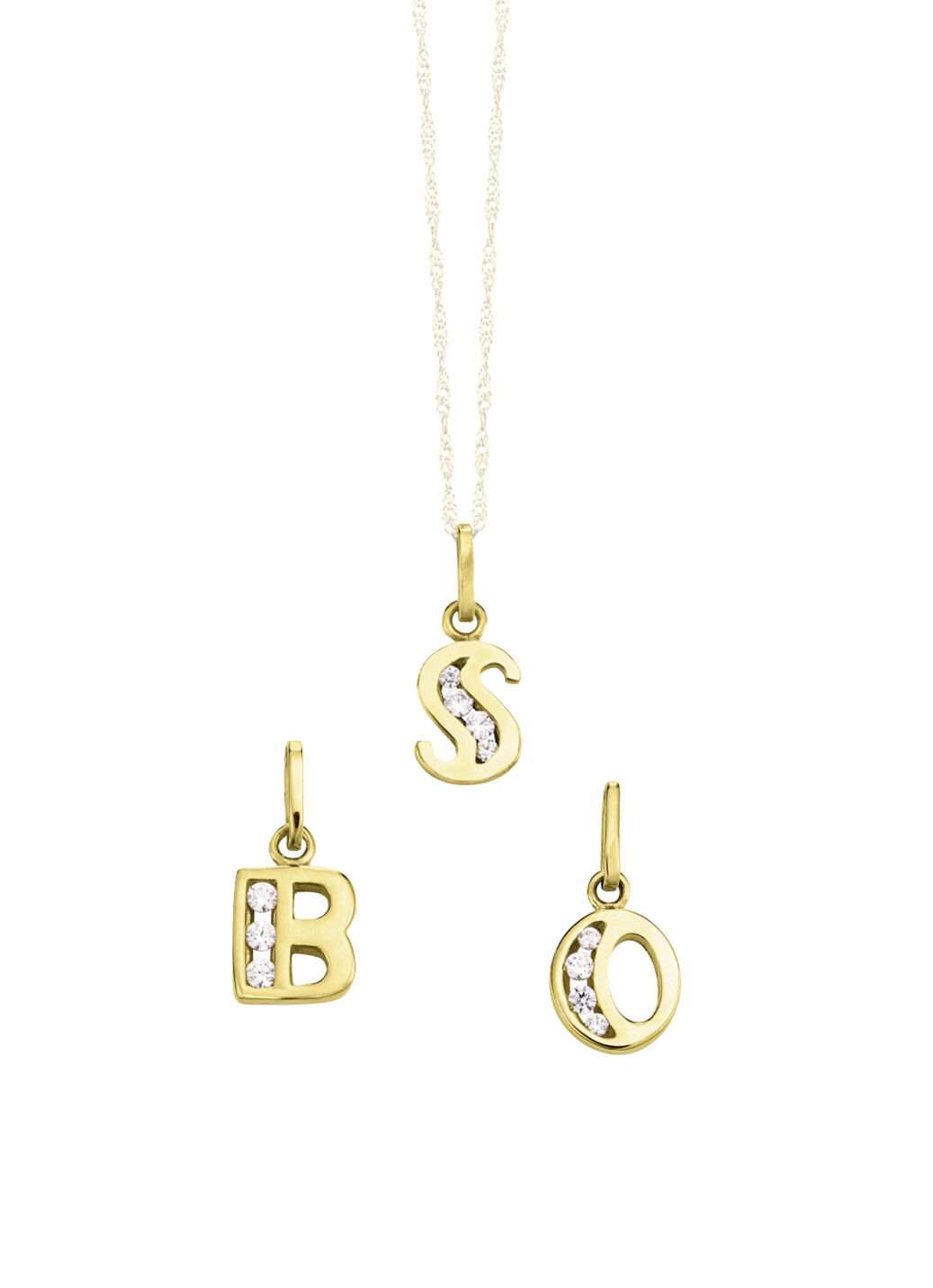 Buchstabenanhänger aus edlem Gold