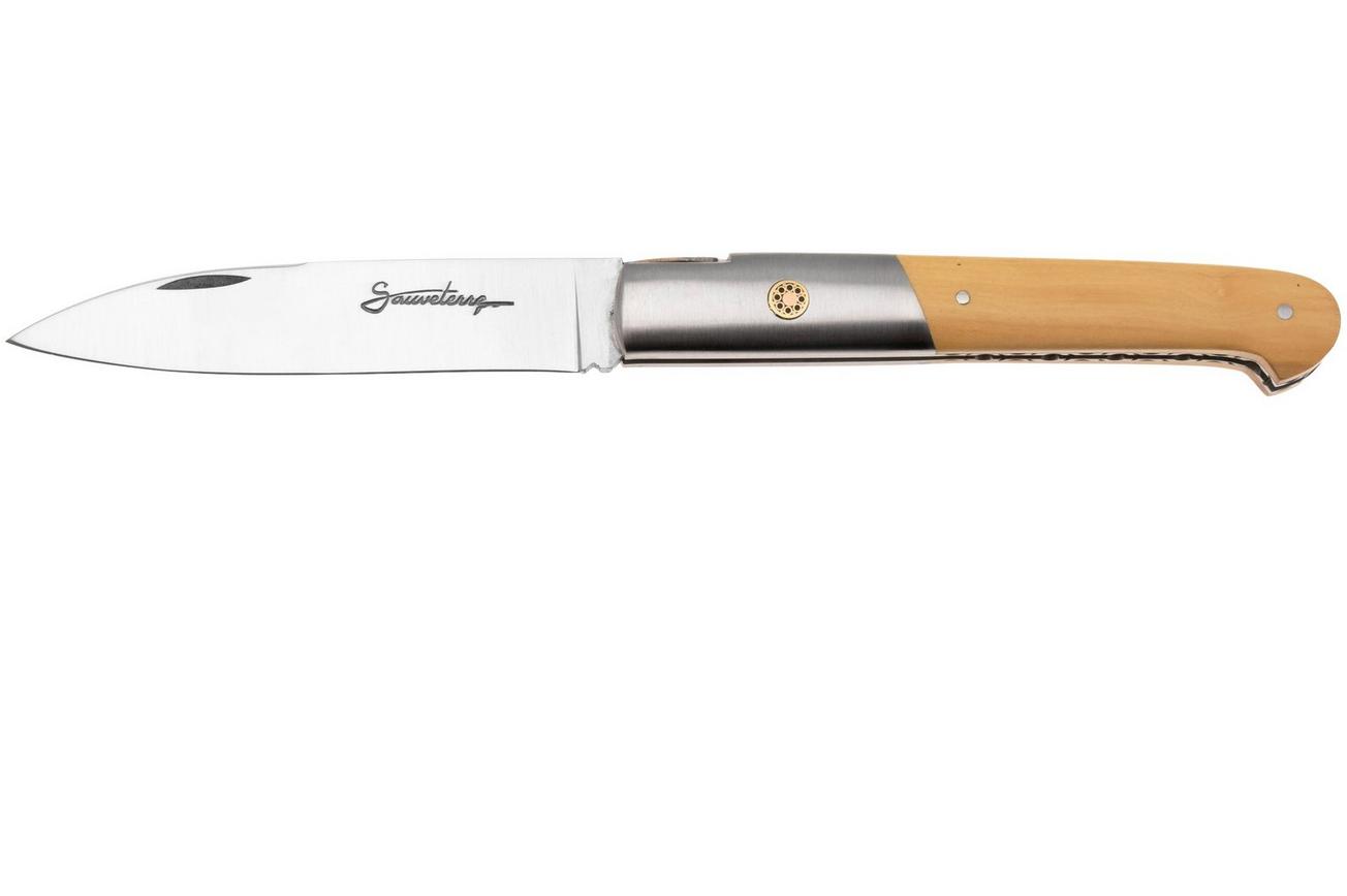 Laguiole en Aubrac Sauveterre Boxwood, Matt Stainless Bolster, Mosaic Pin, zakmes, 11 cm