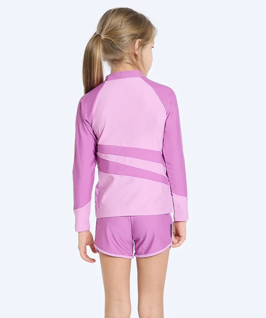 Watery UV-trøje til børn - Manami Langærmet Rashguard - Atlantic Purple