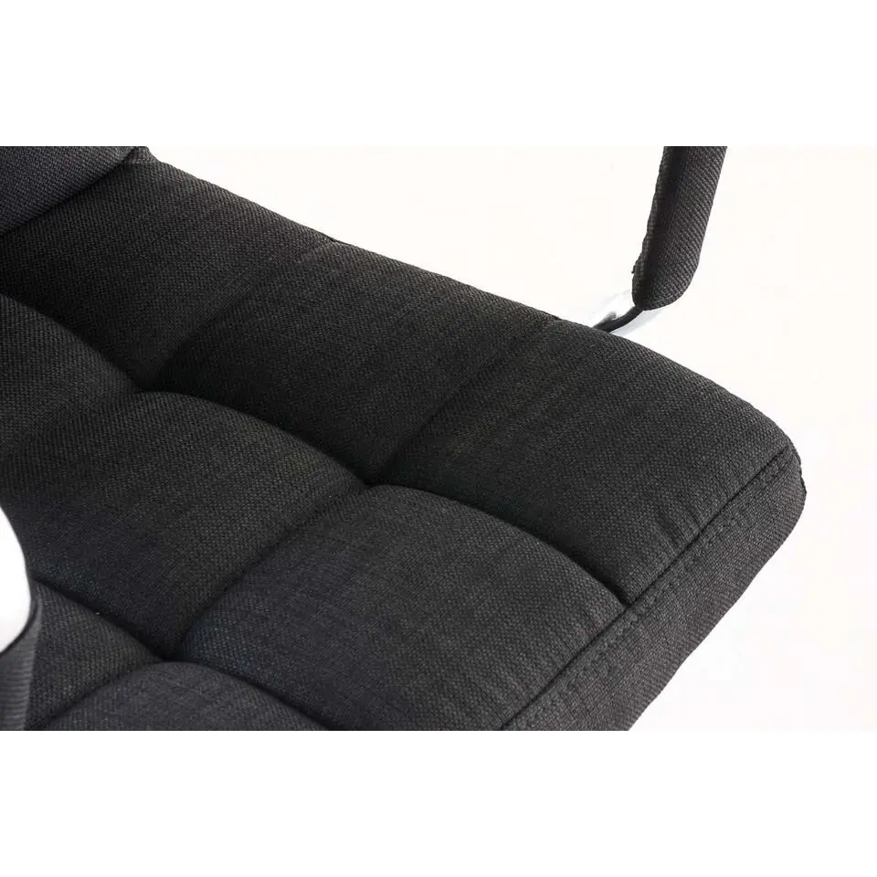 CLP Bureaustoel Deli V2 chroom Frame - Stof - zwart