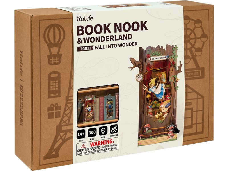 RoboTime Bausatz Alice im Wunderland 3D-Puzzle aus lasergeschnittenen Holzteilen