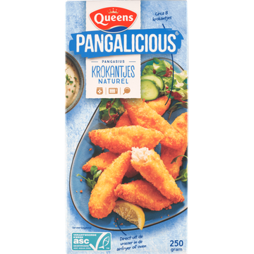 Queens Pangalicious Pangasius Krokantjes Naturel 250 g