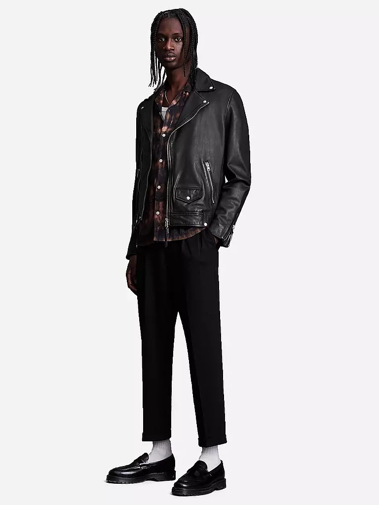 ALLSAINTS Lederjacke Milo schwarz
