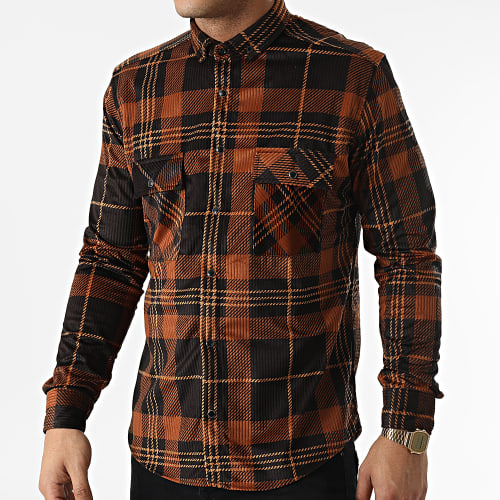 Chemise Manches Longues A Carreaux Y-3560-04 Camel Noir