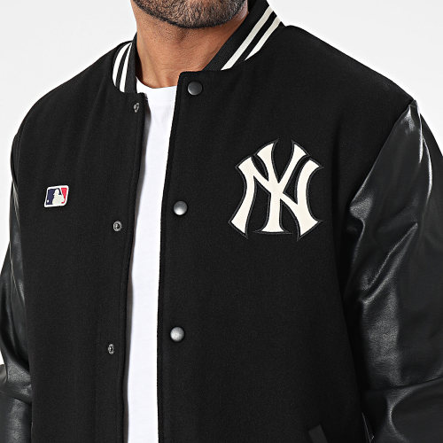 Veste Teddy New York Yankees Noir Beige