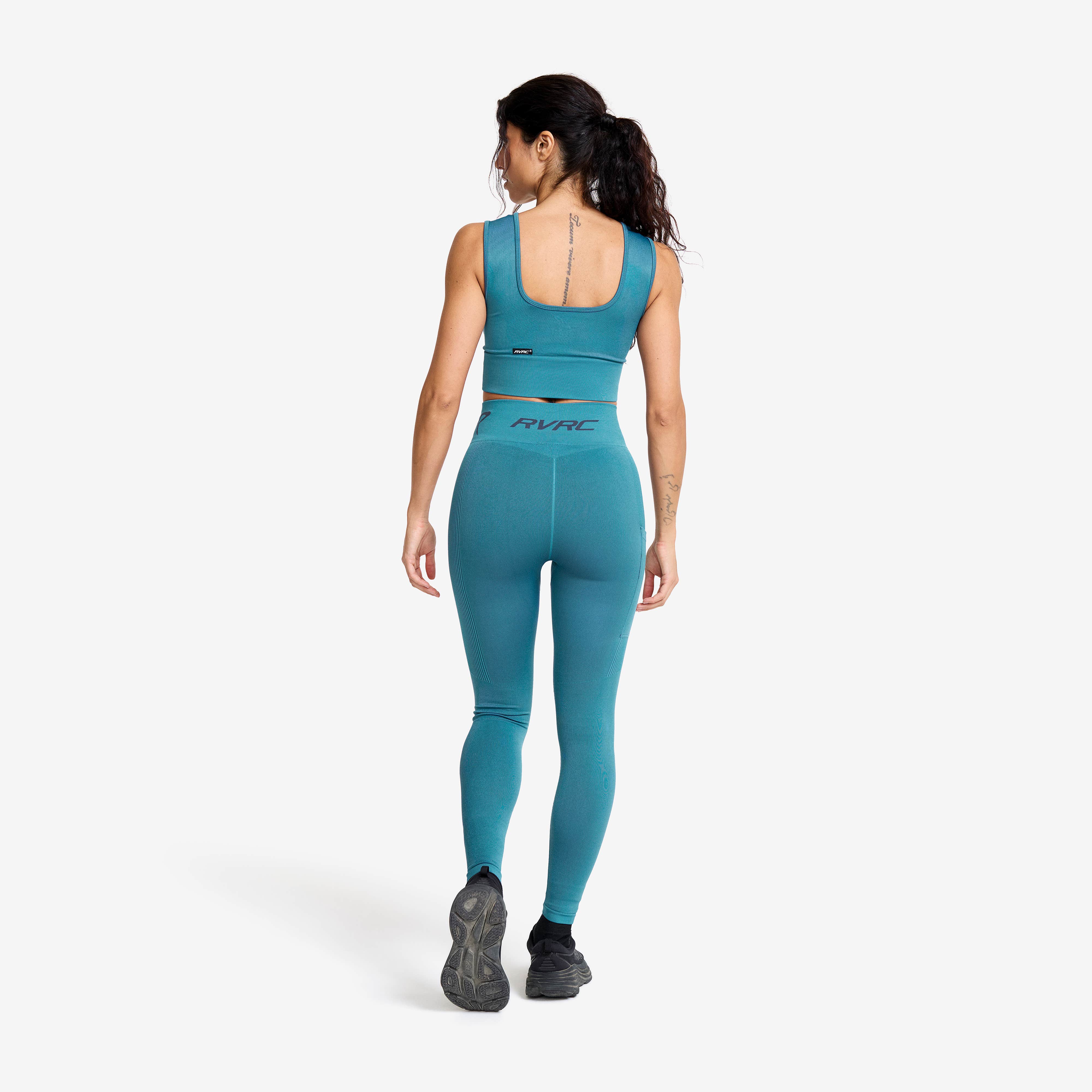 Descent Seamless Crop Top Dame Blue Ashes