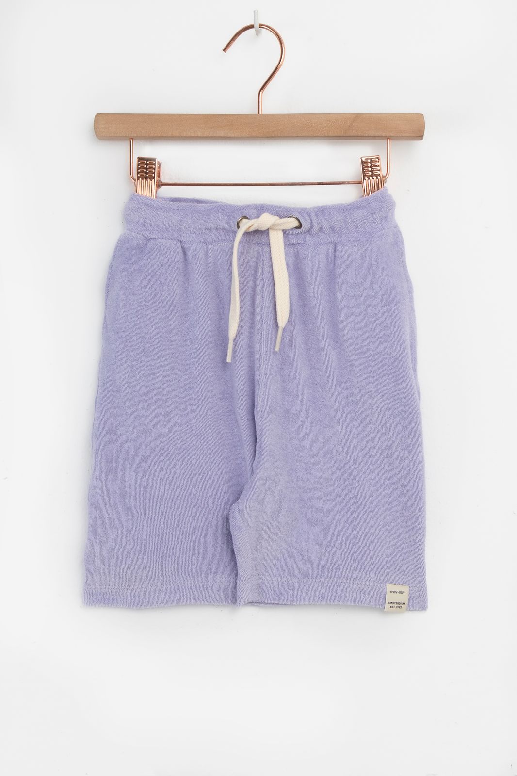 Paarse badstof shorts