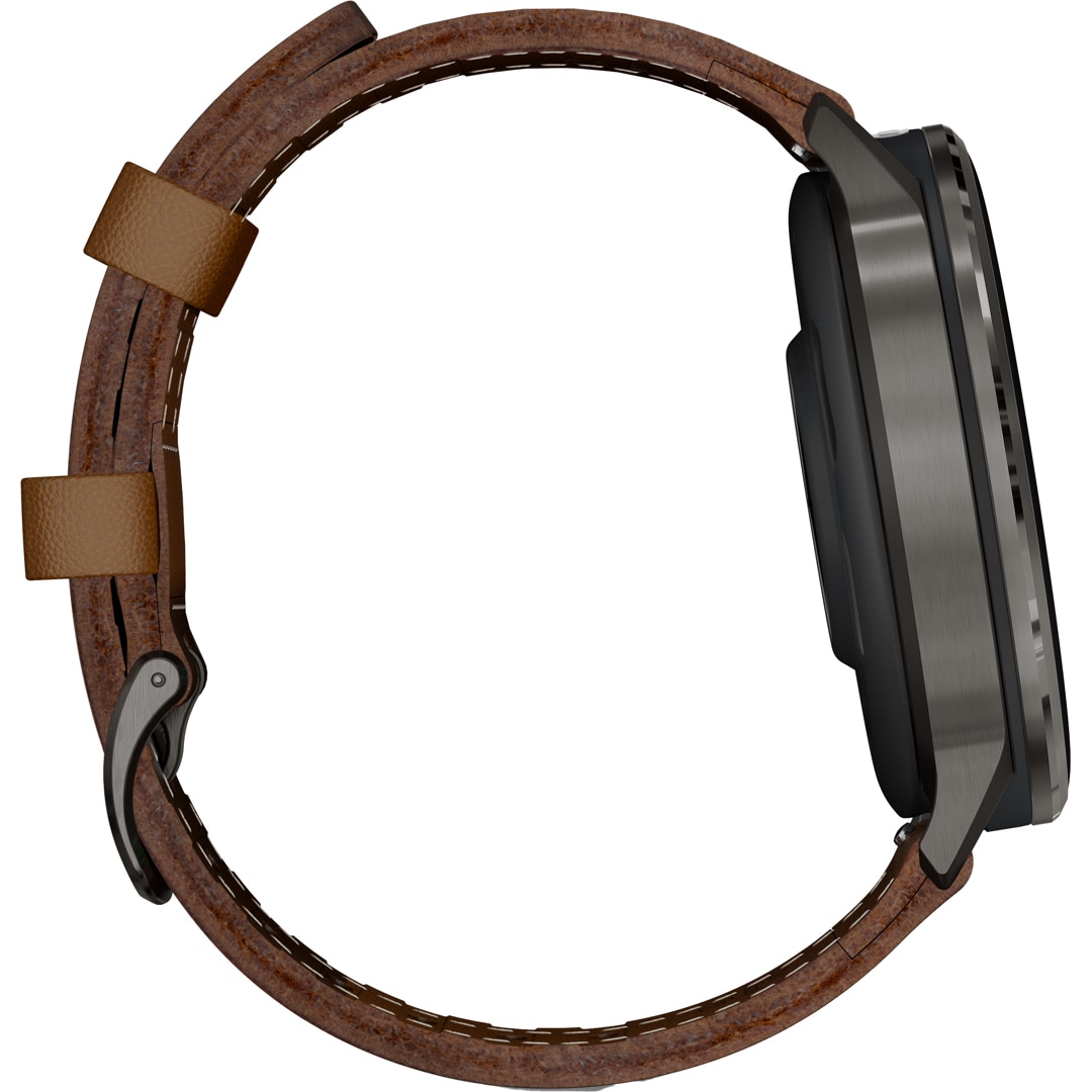 Garmin Venu 4 - 45mm Schwarz mit Lederarmband