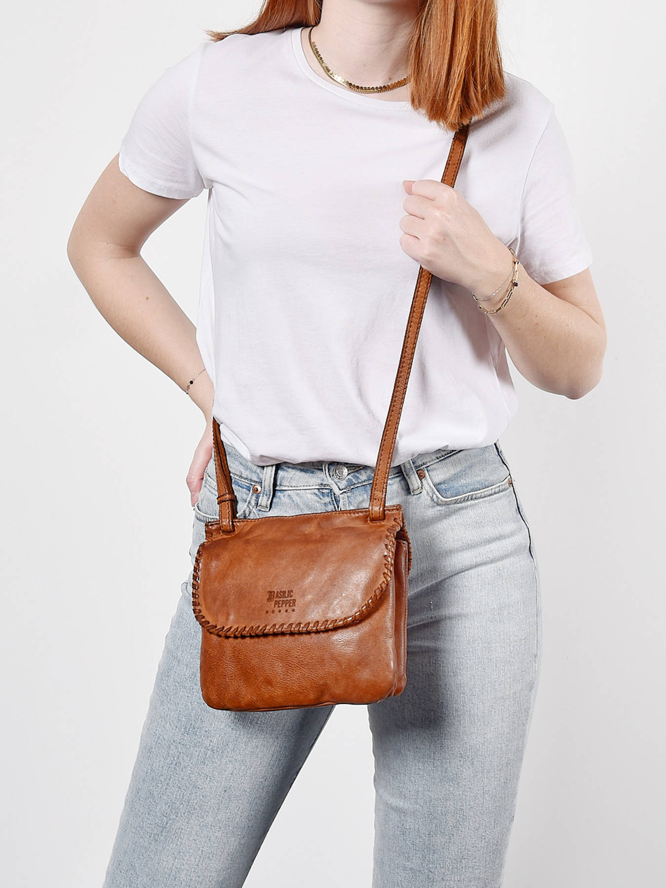 Sac bandoulire Utility cuir BASILIC PEPPER