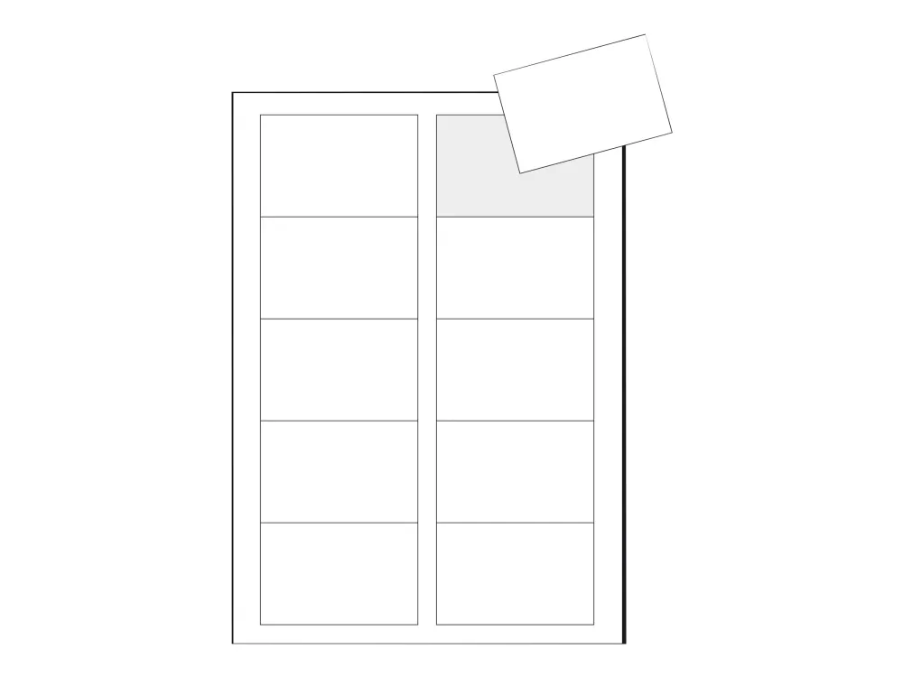 Sigel Business Card 3C LP853 - Skinnende hvid - 85 x 55 mm - 250 g/m² - 100 kort (10 ark x 10) visitkort