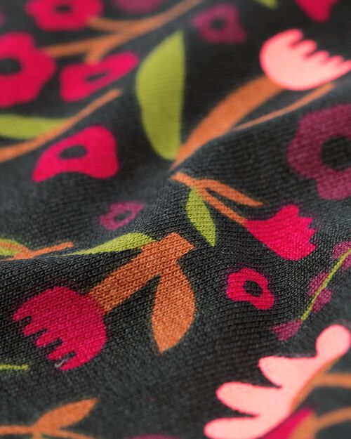 kinder sweatjurk bloemen noir