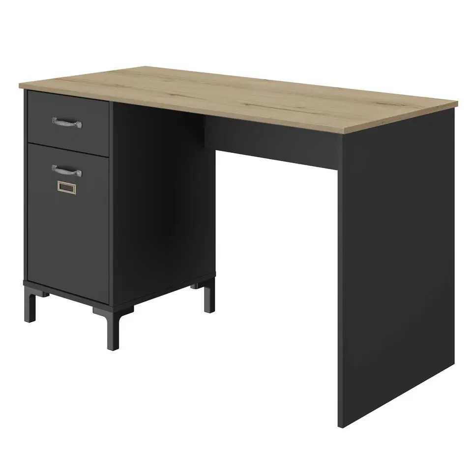 Diagone Bureau Manchester - 120x55cm - Zwart/Eikenkleur