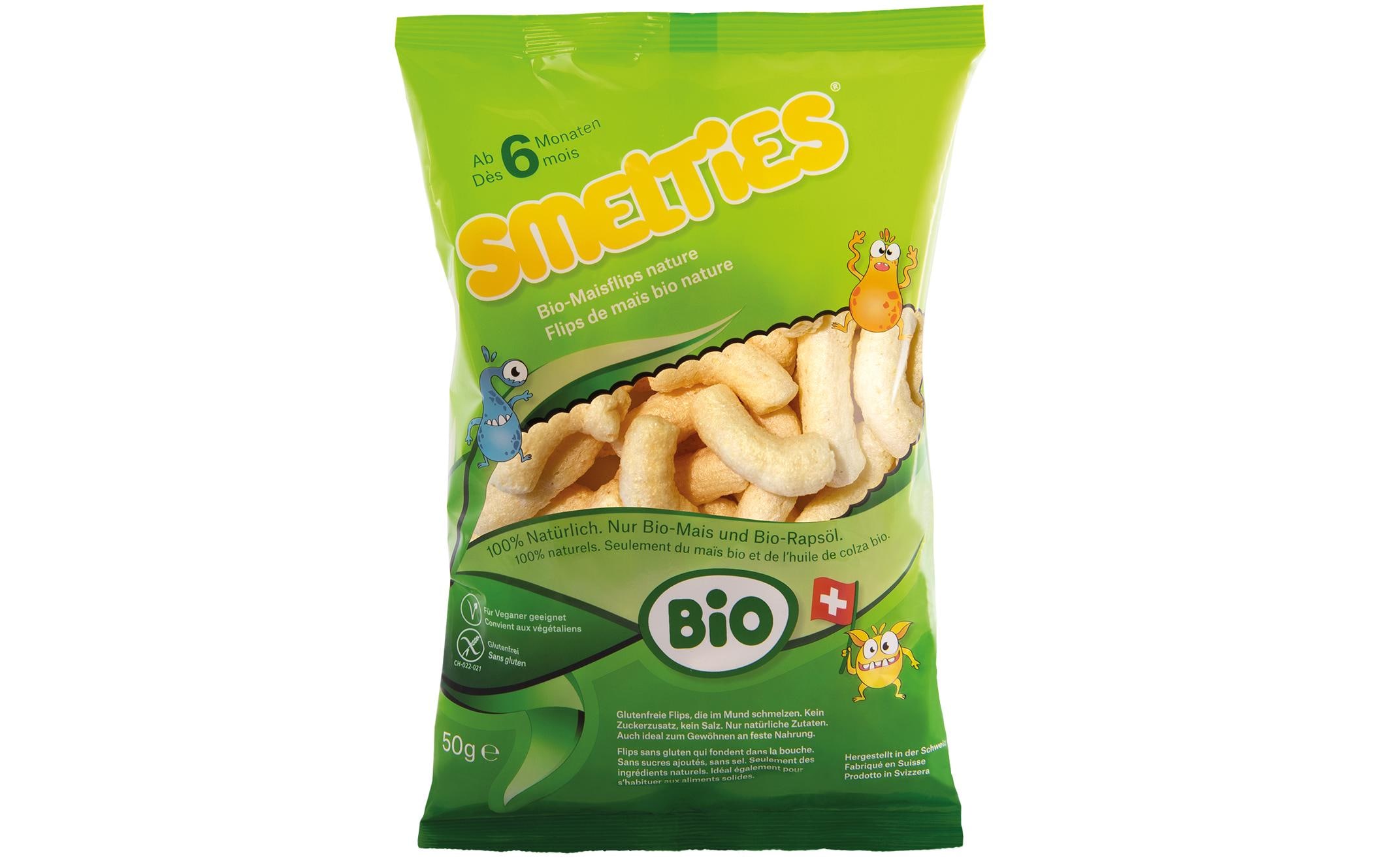 Knabberspass Bio-Maisflips nature 50 gBio-Maisflips nature 6+ Monate