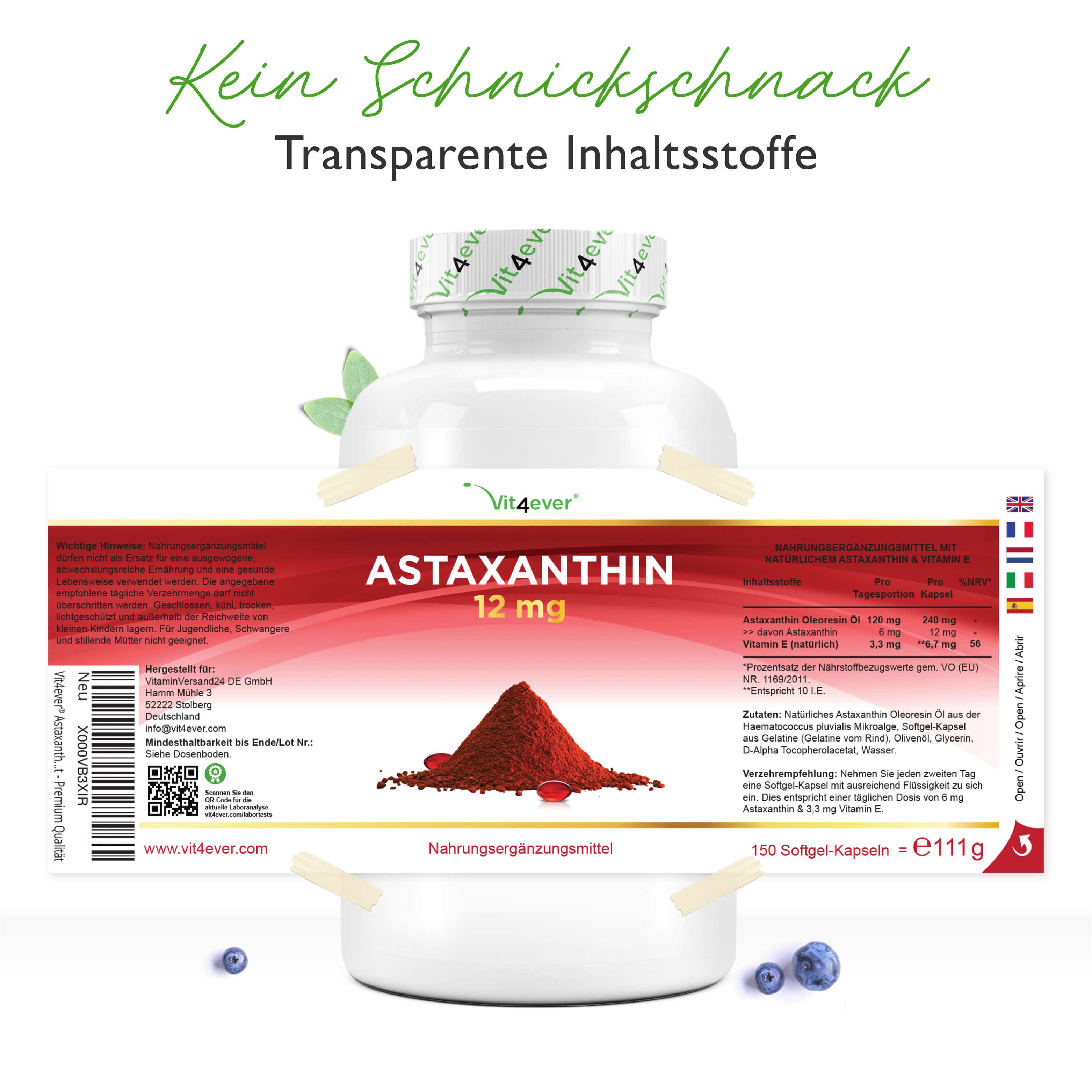 vit4ever Astaxanthin 12 mg