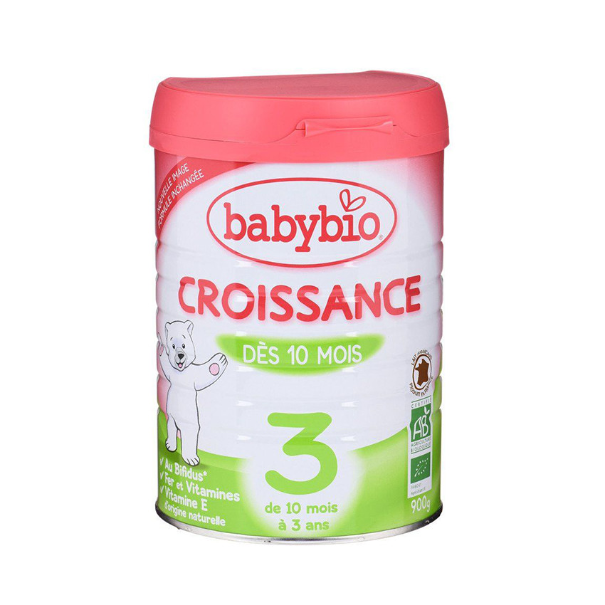 Lait de croissance en poudre bio de 10 mois à 3 ans