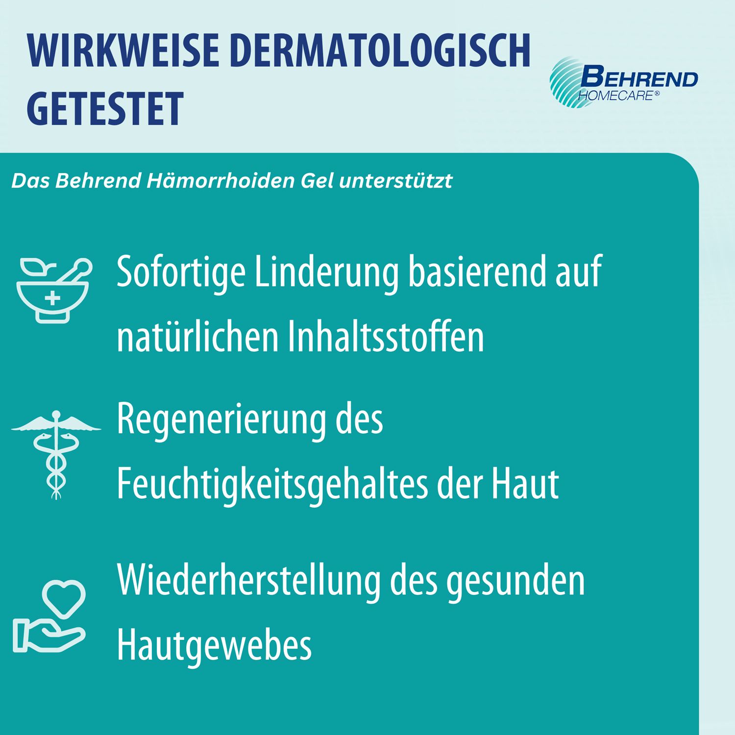 Behrend Hämorrhoiden Gel - bei inneren & äußeren Hämorrhoiden, Analjucken, Analfissuren & Proktitis – Hämorrhoiden Salbe reduziert Schmerzen, Juckreiz & Brennen