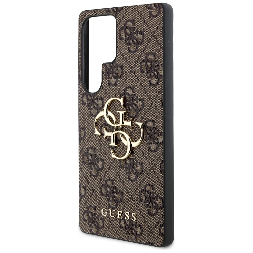 Samsung Galaxy S25 Ultra Leder Hardcase Hülle 4G Big Metal Logo (GUHCS25L4GMGBR) - Braun