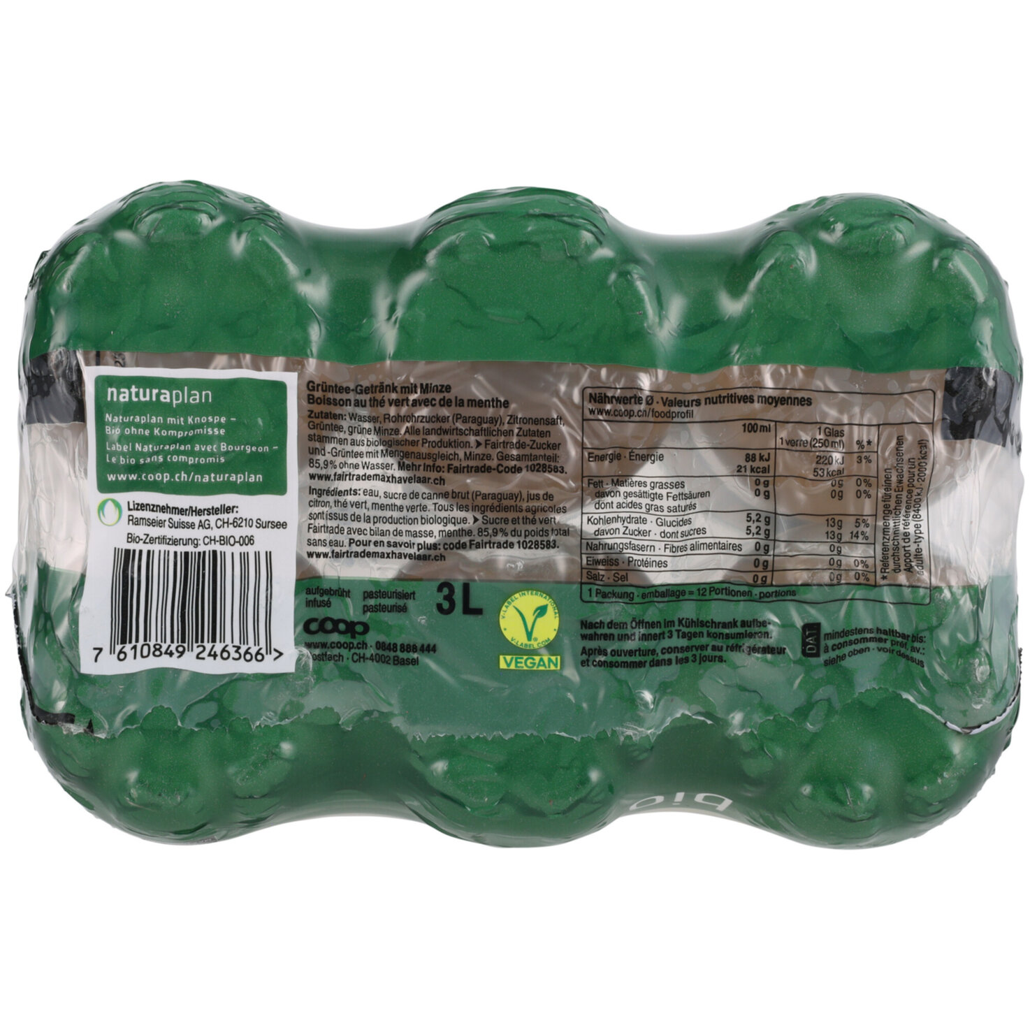 Naturaplan Organic Moroccan Mint Green Ice Tea 6x50cl