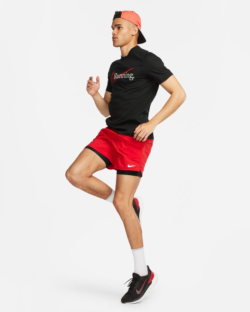 T-shirt de running Nike Dri-FIT Noir pour homme