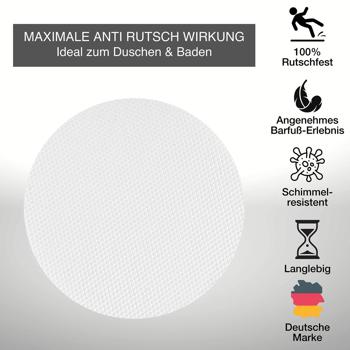 VMbathrooms 24-delige antislipstickers voor bad en douche - Transparante antislipmatten - Zelfklevende badstickers - Ronde douchematten + gratis e-book