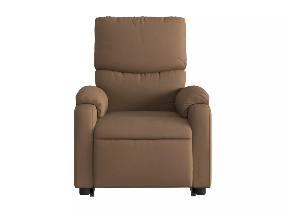 Fauteuil inclinable de massage électrique Marron Tissu
