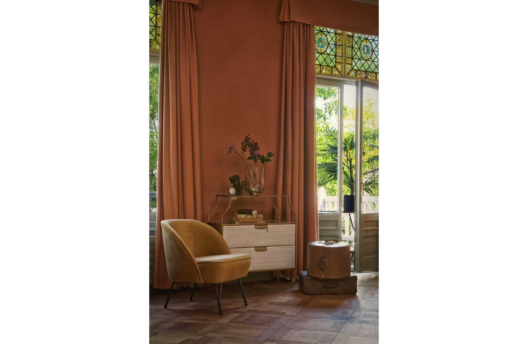 Fauteuil Vogue fluweel - Honing Geel