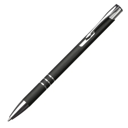 Easy Gifts Schlanker Kugelschreiber aus Metall, schwarz
