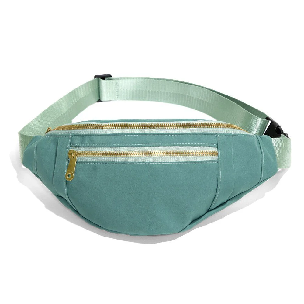 Sac banane L30cm - 3 modèles noir/vert/rose