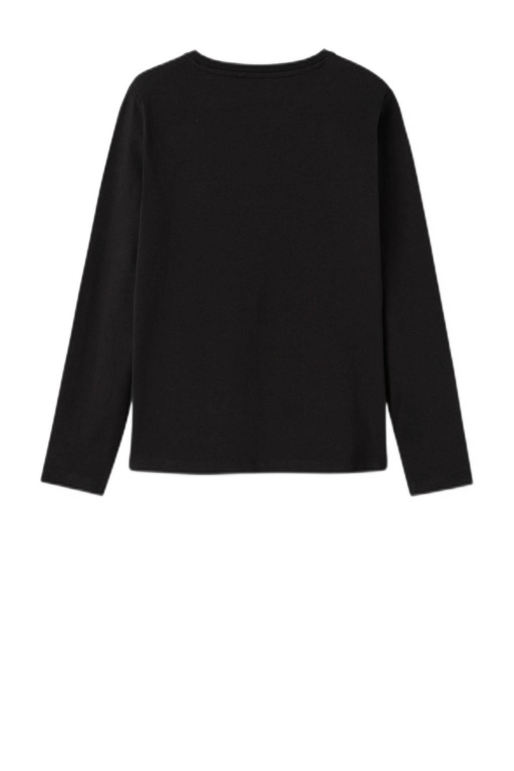 NAME IT longsleeve NKMVUX met printopdruk zwart