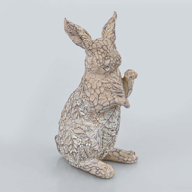 Lapin décoratif imitation bois