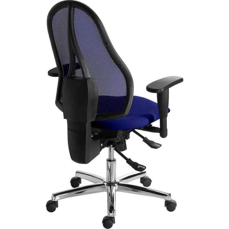 Chaise de bureau HOLLY SITNESS dossier maille - avec accoudoirs - Mécanisme Synchrone - Pieds chrome