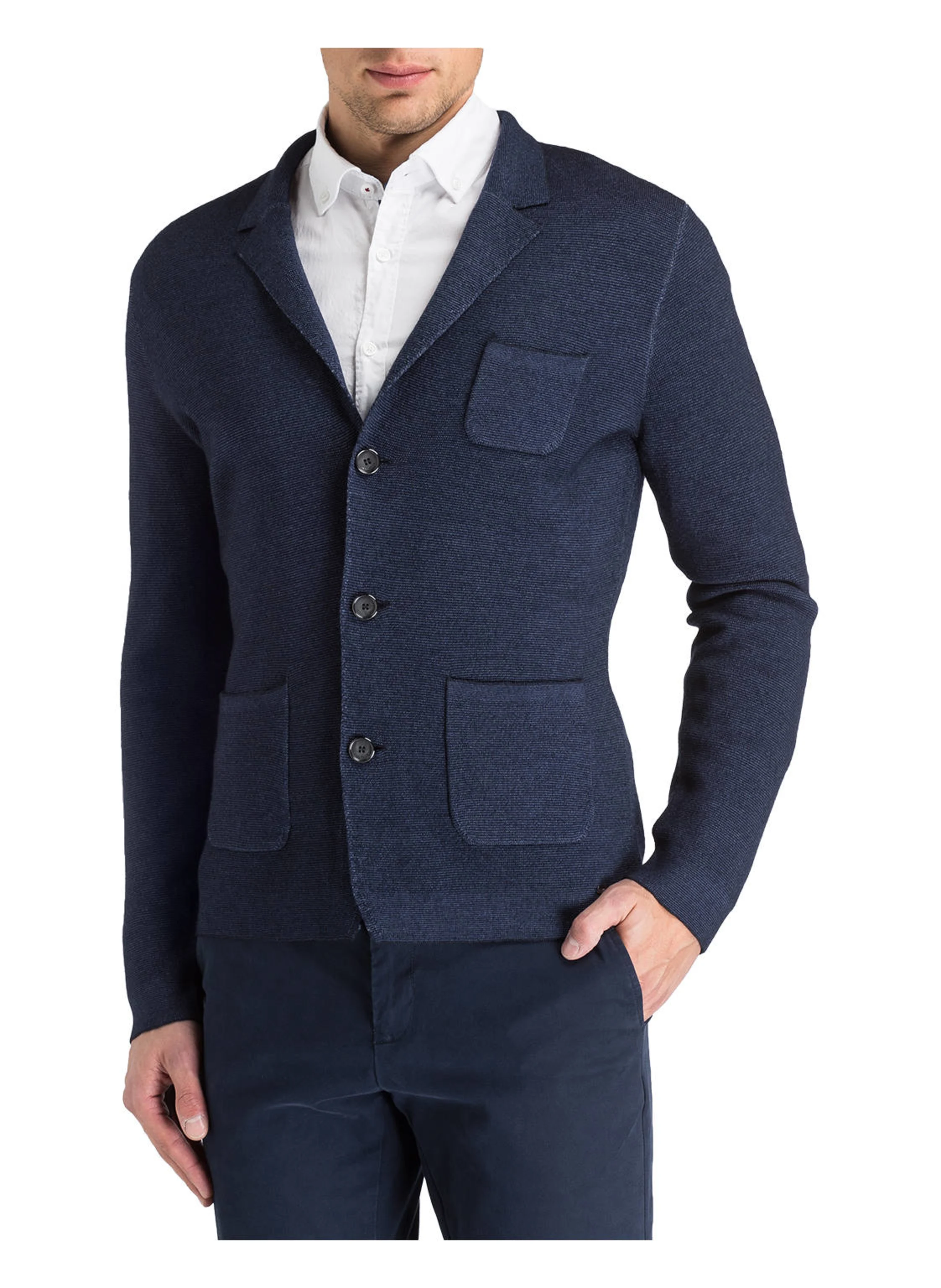 OLYMP Strickjacke Level Five body fit aus Schurwolle