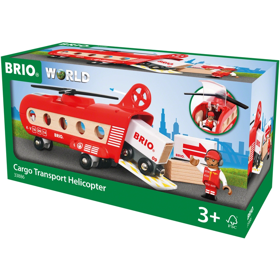 BRIO® WORLD Eisenbahn-Transporthubschrauber 33886