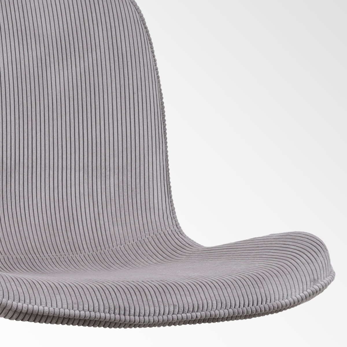 Barkruk Nino-Fé rib warm grijs - zwart onderstel - 75 cm