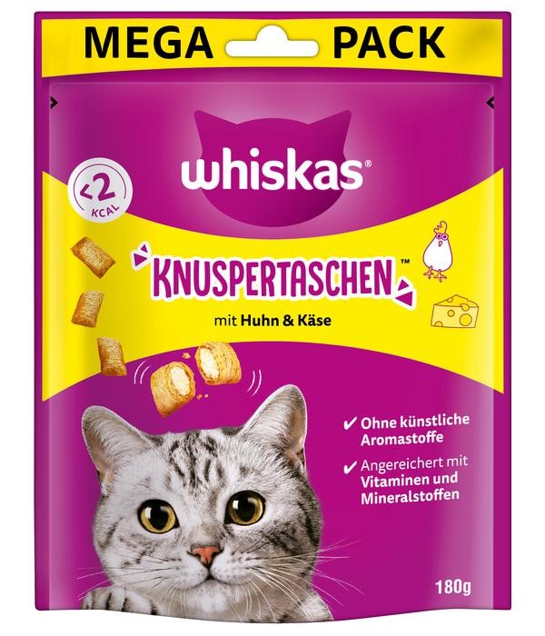 Whiskas® Katzensnack Knuspertaschen, 180 g