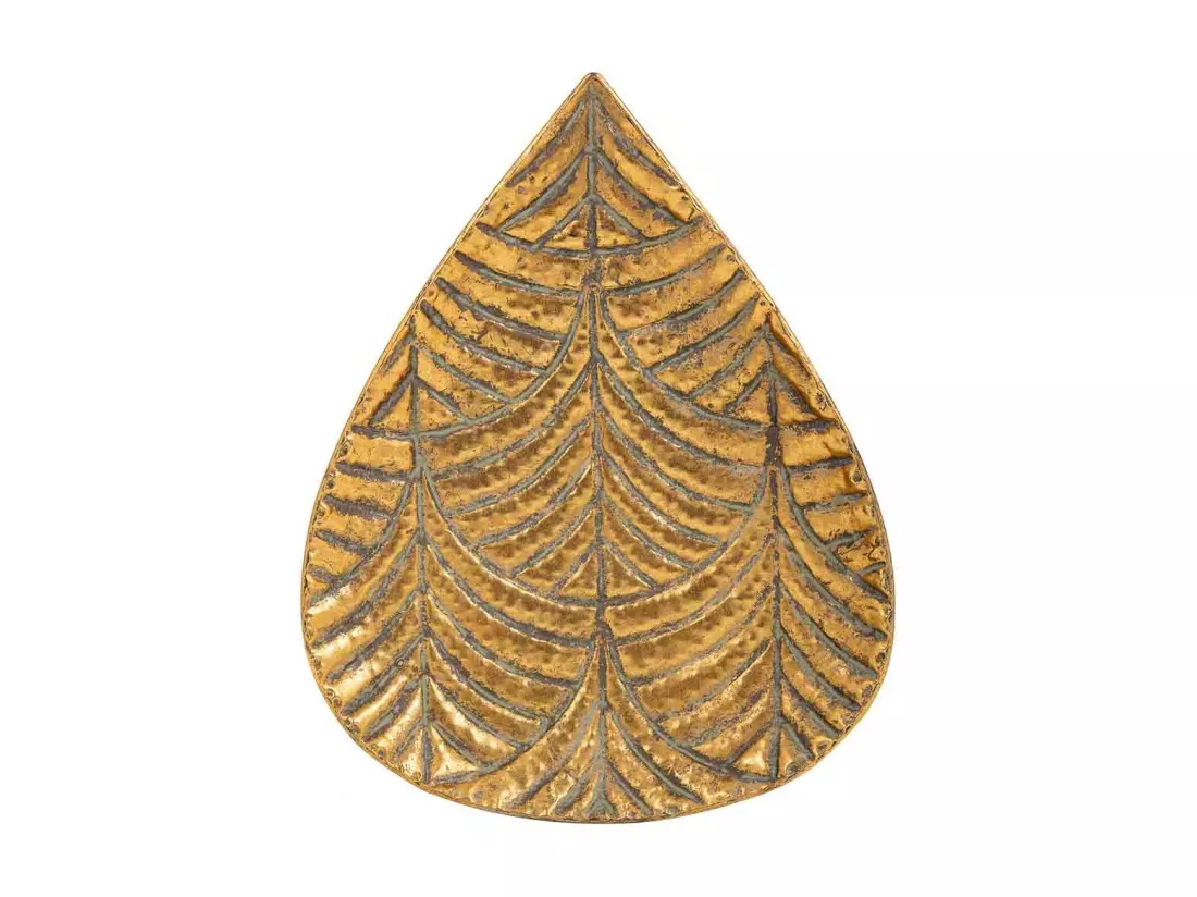 Centre de table en métal doré 37.5x30x4.5h