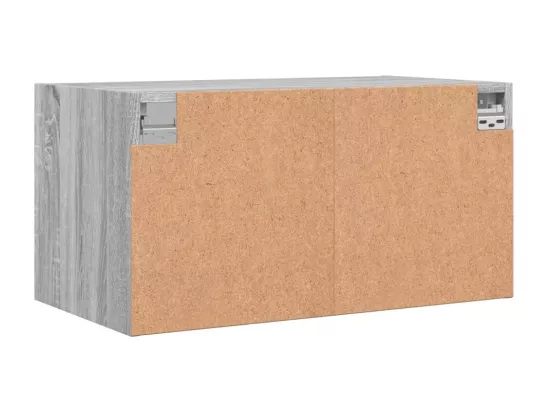 Armoire murale avec portes en verre sonoma gris 68,5x37x35 cm
