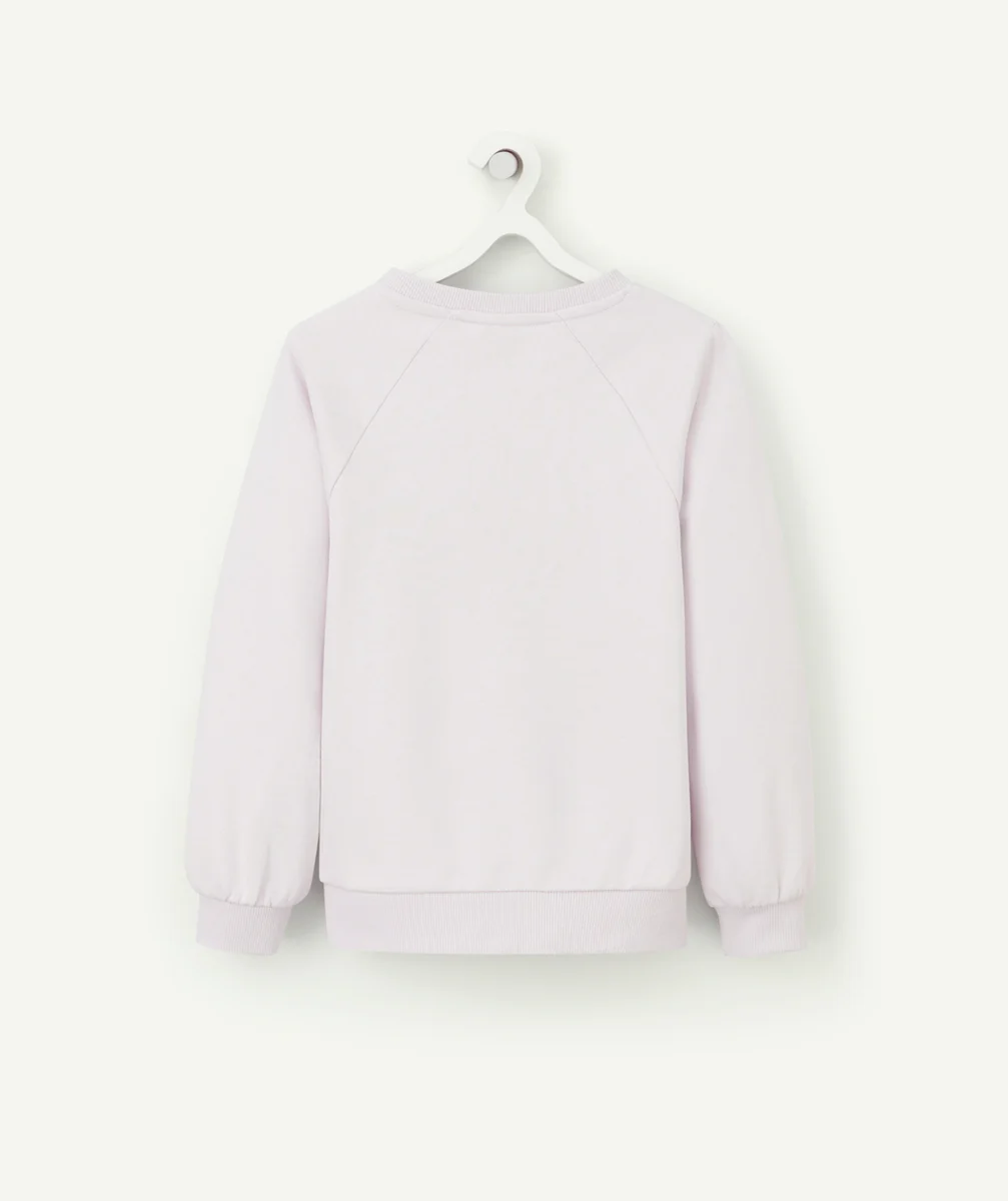SWEAT FILLE PARME EN FIBRES RECYCLÉES AVEC FRONCES