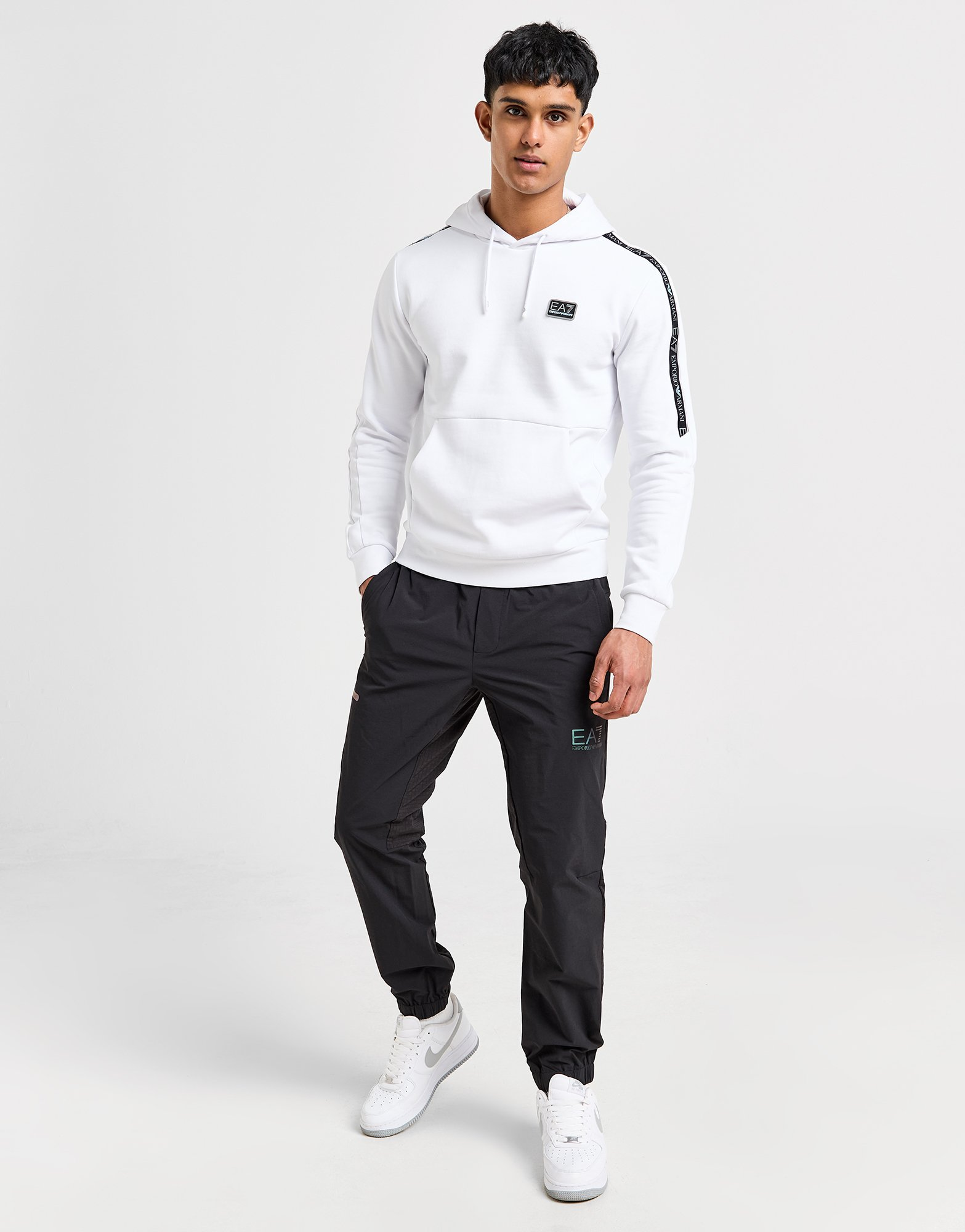 Emporio Armani EA7 Sweat à Capuche Tape Homme