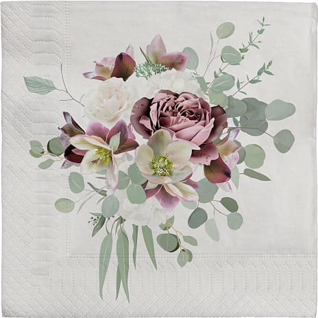 Mønstrede servietter 33x33 cm 20-pak
