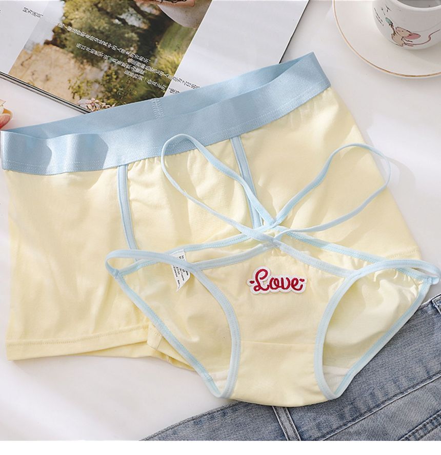 Pancherry - Koppelset: Contrasterende slip + Boxershort