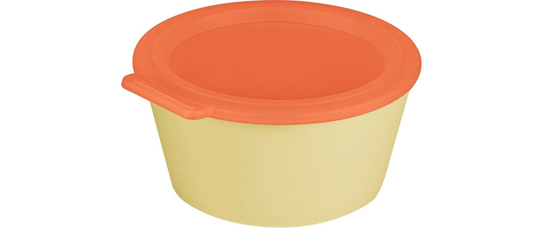 Schale Nora Box 14.7 cm, 1 Stück, Sweet Yellow/Strong CoralSchale mit Deckel