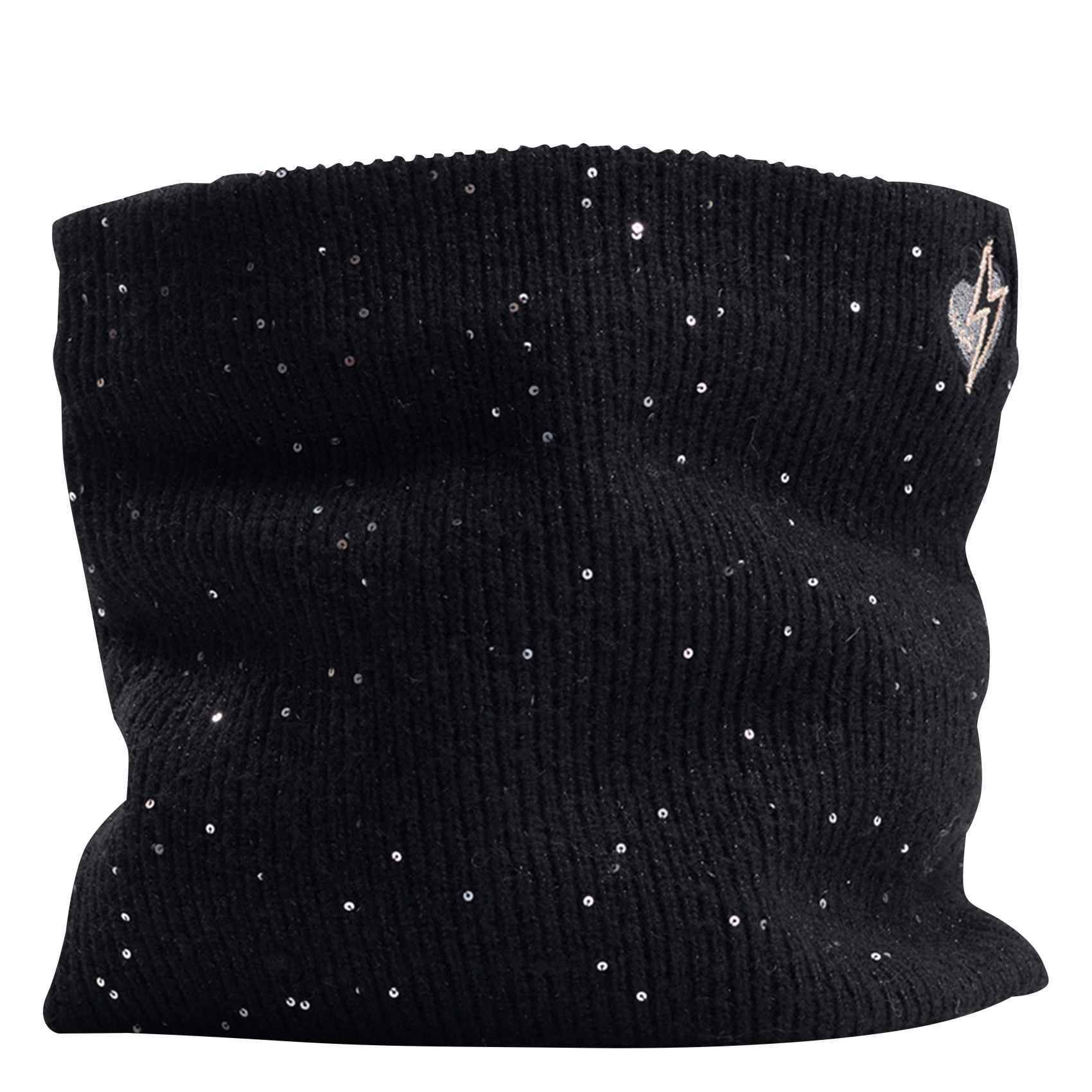 Snood en maille côtelée | Noir