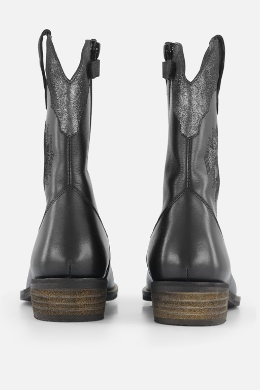 Muyters Cowboylaarzen zwart Leer