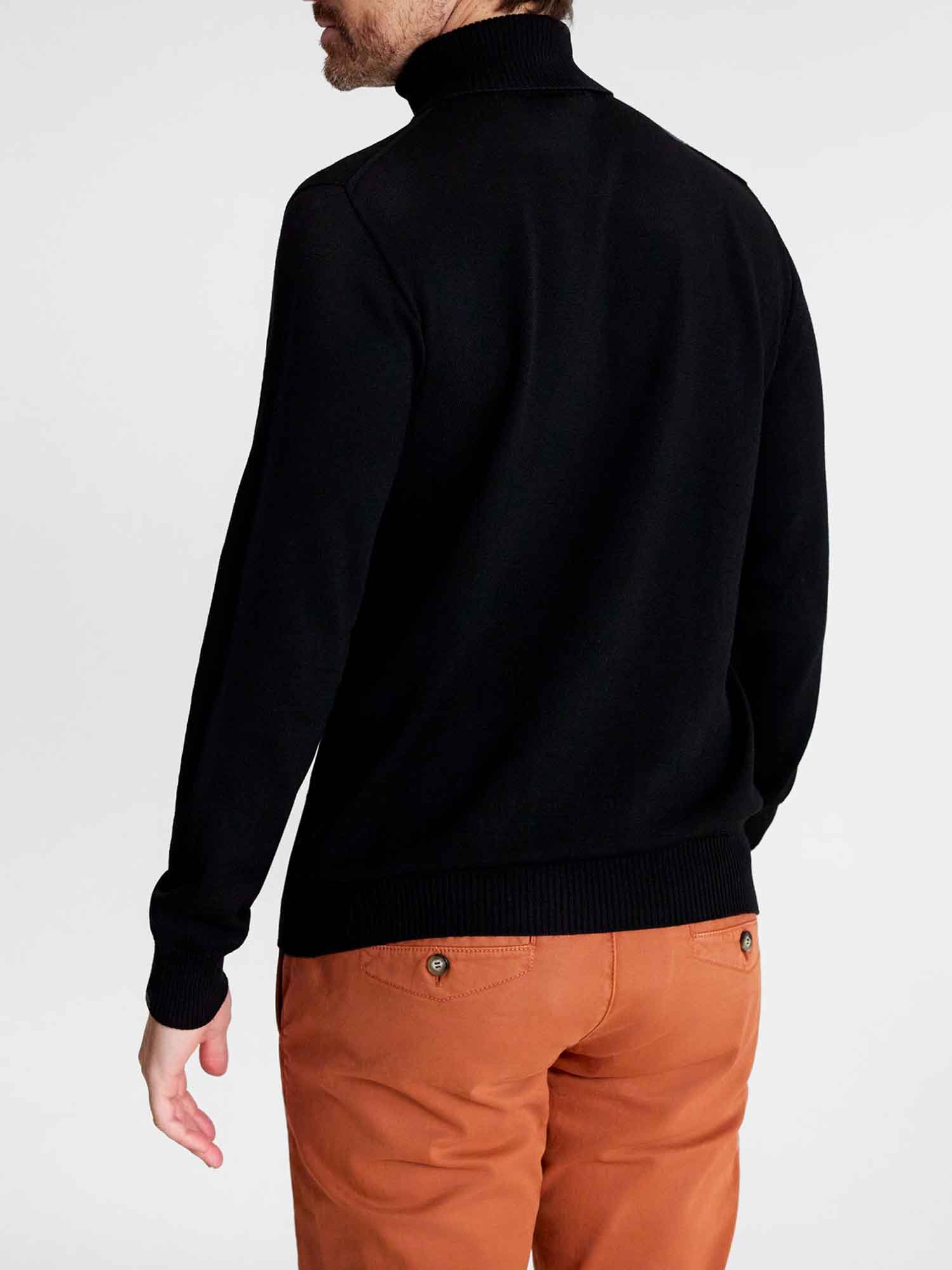 Pull Col Roulé Homme Fabriquées en FranceLaine Noir