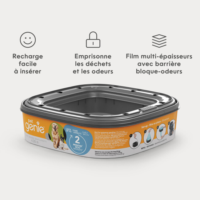 Recharge carrée pour poubelle Pet Genie