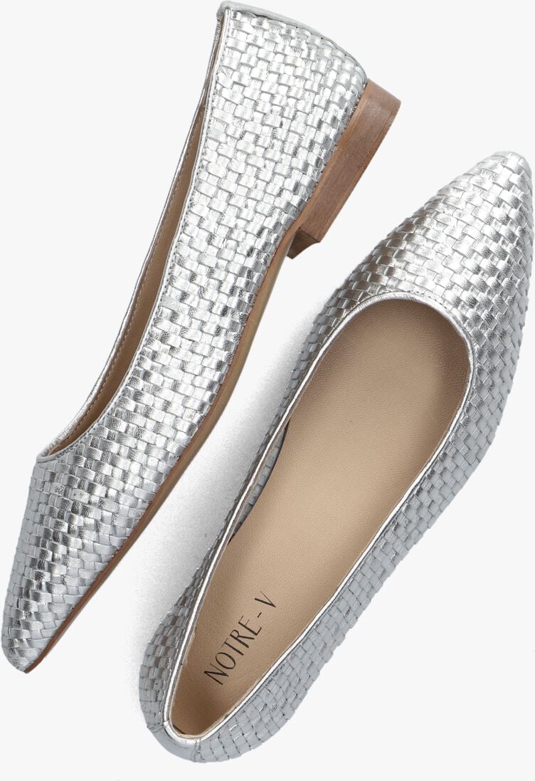 NOTRE-V zilveren notre-v ballerina's ki4867