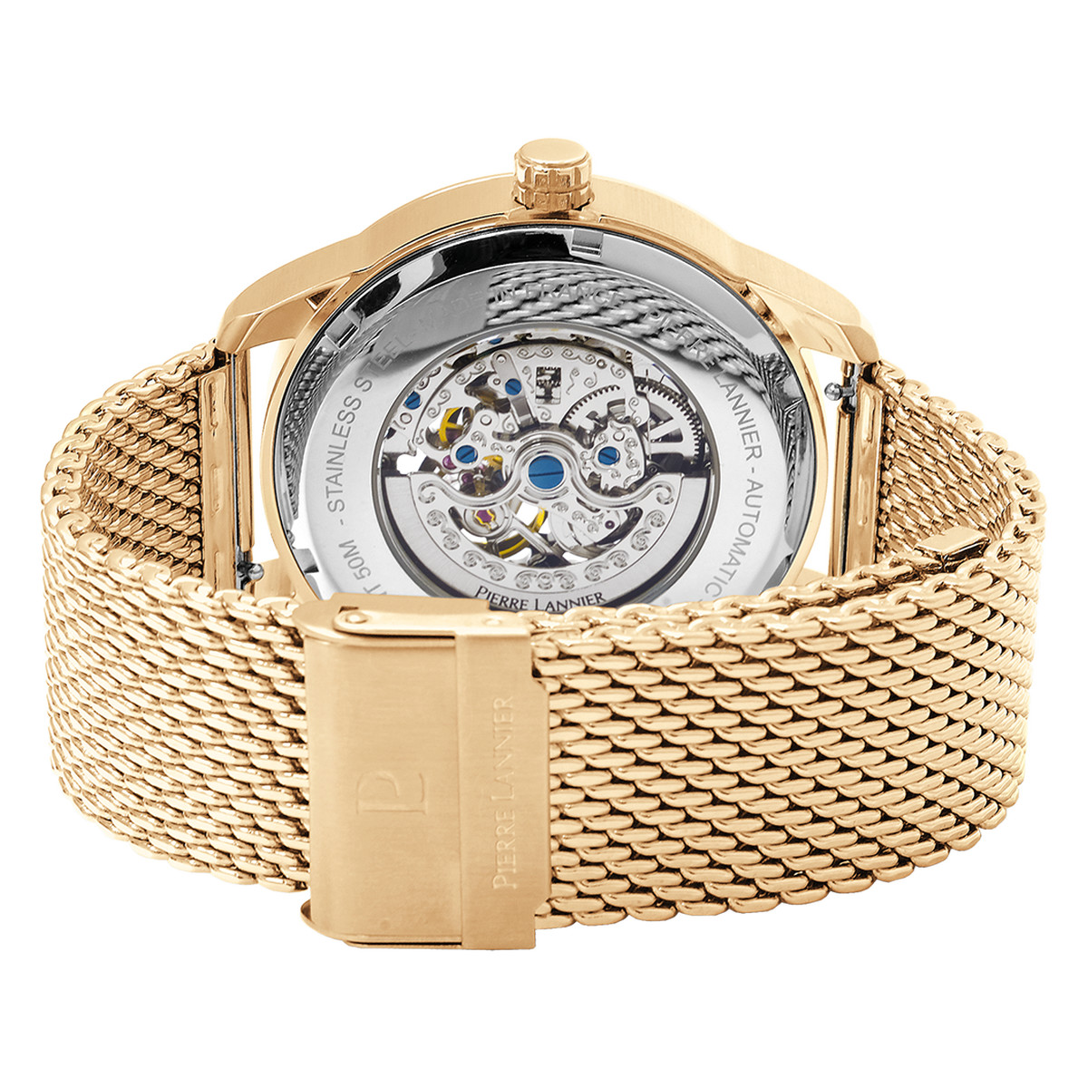 Montre PIERRE LANNIER Automatic homme automatique acier doré